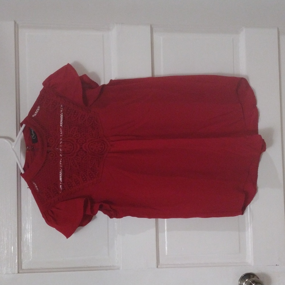 Charmed by Eve Girls Blouse Size S Red